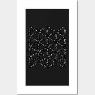 Floral pattern in black and white Posters and Art